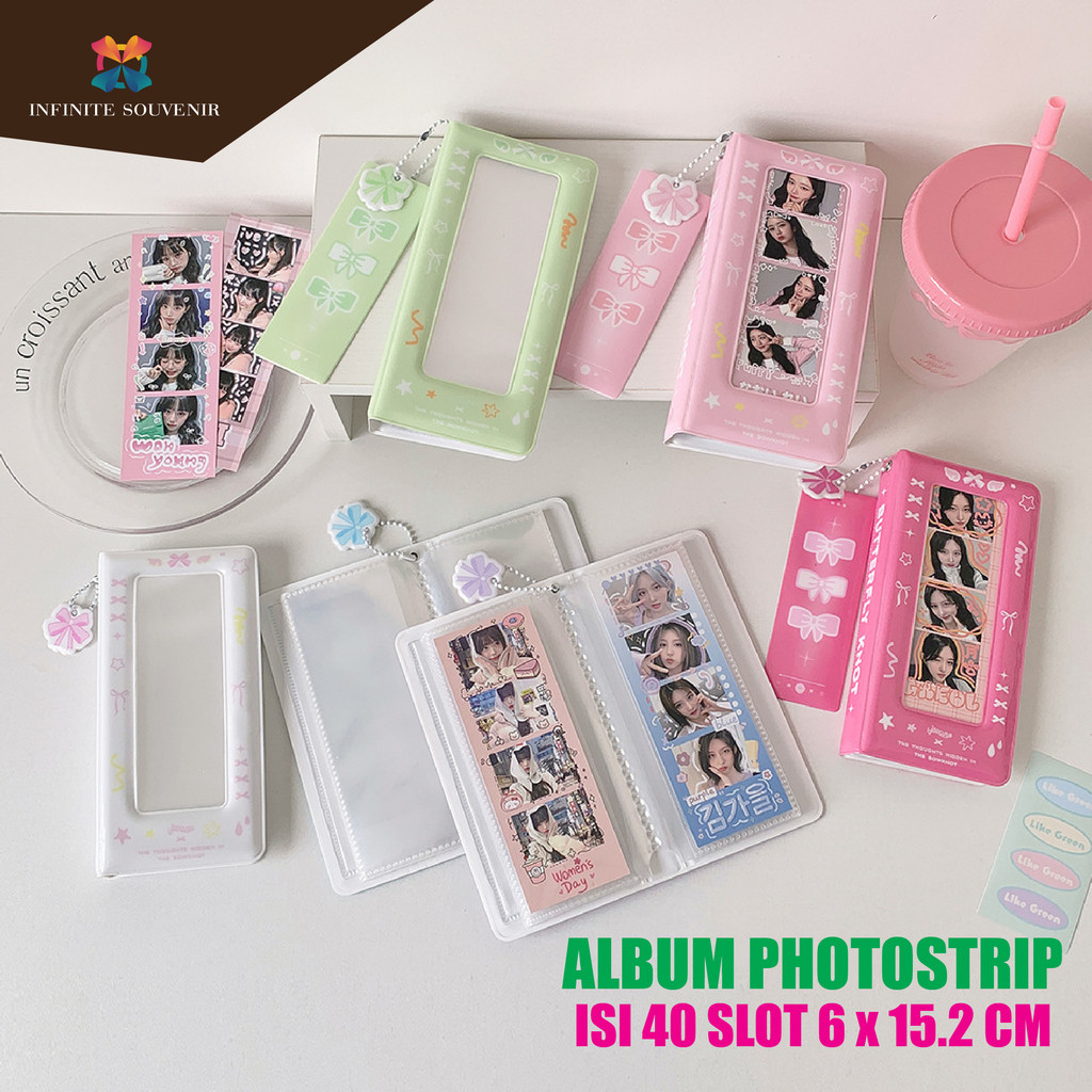 Photostrip Album / Photobooth / Photobox / Long Photo Holder ขนาด 6 x 15 cm บรรจุ 40+1 ช่อง