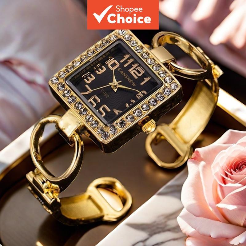 ฤดูใบไม้ผลิหรูหรากําไลข้อมือทองผู้หญิงนาฬิกา – Elegant Casual Timepiece, ของขวัญสําหรับสุภาพสตรี