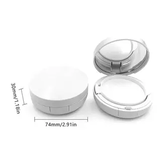 [Rui-t] 15g/0.5oz Empty Air Cushion Puff Box เครื่องสําอางแบบพกพาแต่งหน้ากรณีคอนเทนเนอร์พร้อมแป้งฟองน้ํากระจกสําหรับบีบีครีม Foundation