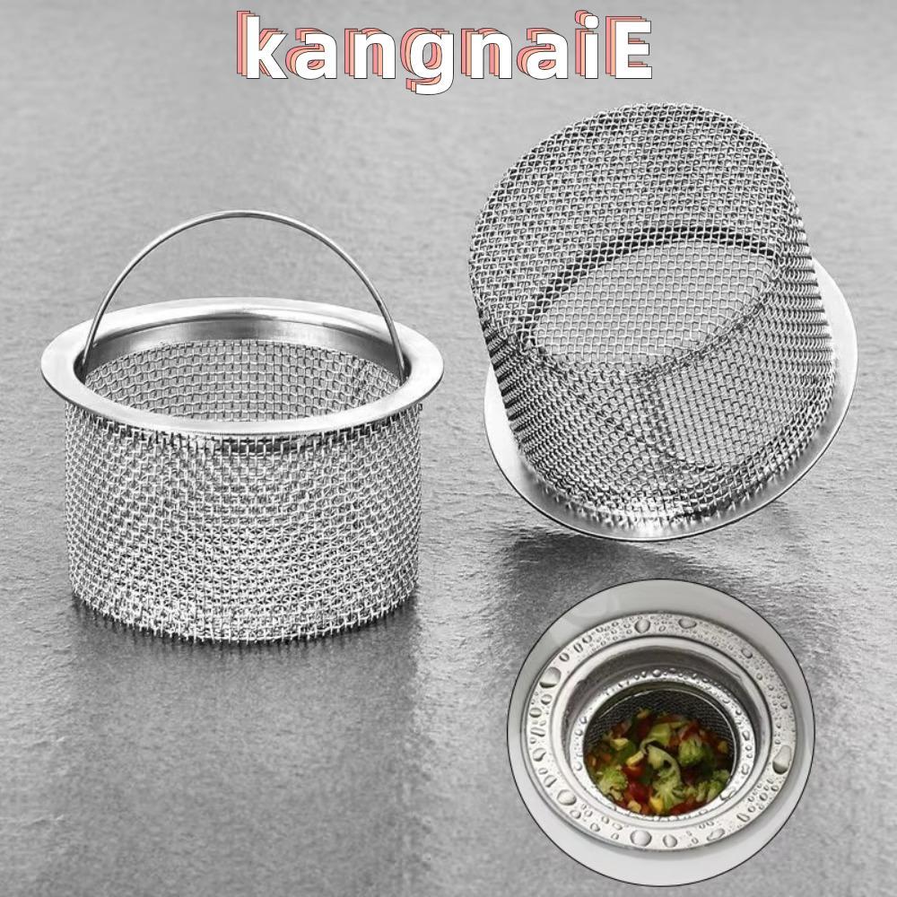 KANGNAI อ่างล้างจานตาข่ายกรอง,ข้นพร้อมก้านดึงอ่างล้างจานท่อระบายน้ํากรอง,Dureble Fine สแตนเลสอ่างล้างจานท่อระบายน้ํากรองห้องน้ํา