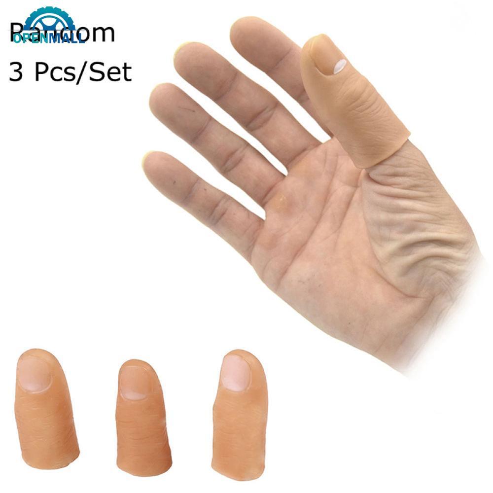 OPENMALL 3 ชิ้น Magic Tip Fingers เคล็ดลับยาง Close Up Vanish Appearing Props ของเล่น C7M4