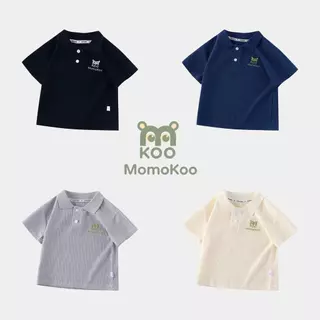 Moodeng Baby เสื้อโปโลเด็ก ชาย 90-150CM ใส่สบาย ไม่ร้อน ผ้าวาฟเฟิล เสื้อโปโลที่ใส่ไปเที่ยวก็ได้