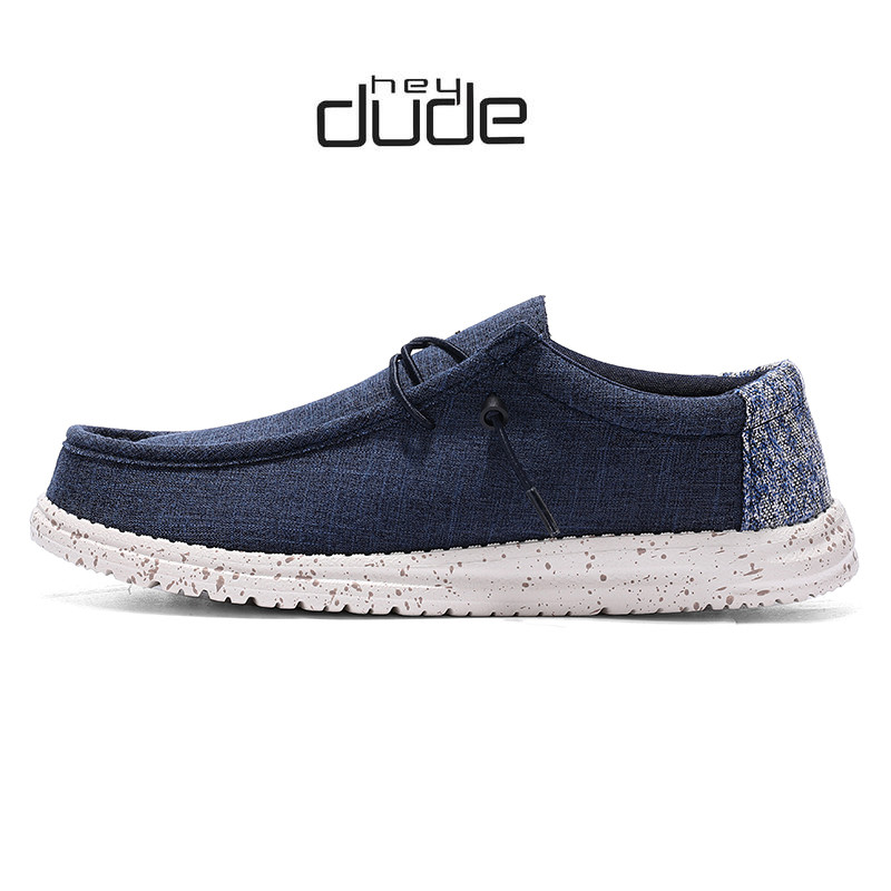 HEY Dude รองเท้าผ้าใบผู้ชาย รองเท้าลําลองแบนเบาพิเศษ รองเท้าผ้านุ่มสบาย รองเท้าผ้าใบ รองเท้าผ้าใบขนา