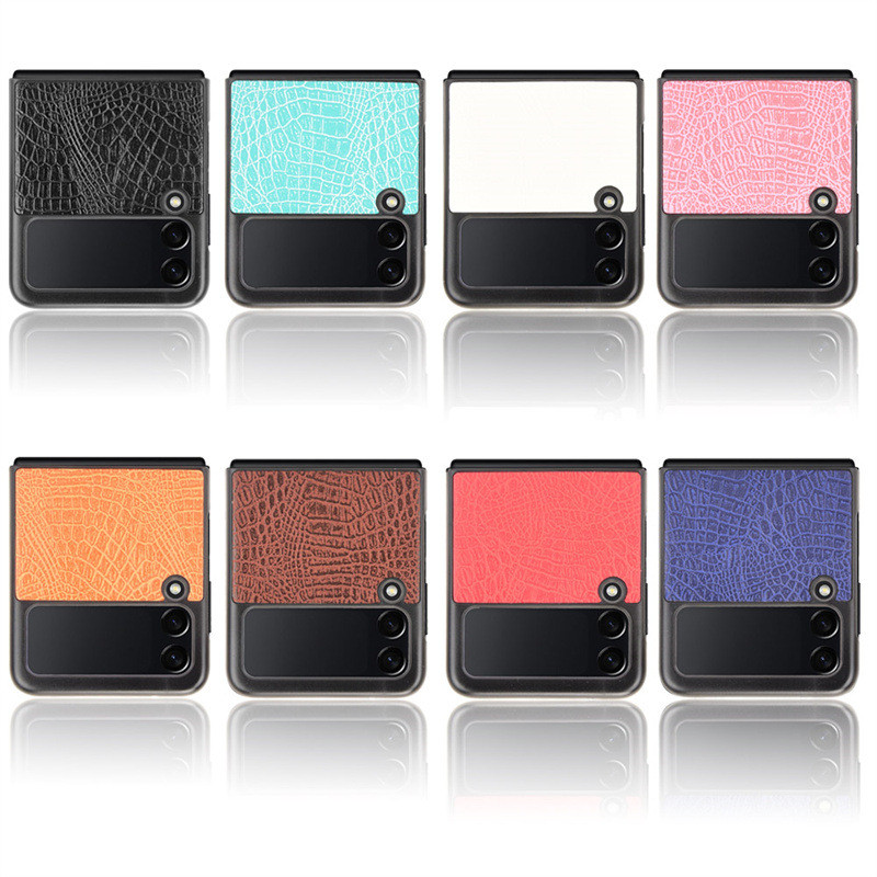 เหมาะสําหรับ Samsung Galaxy Z Flip3 5G เคสป้องกันลายจระเข้ Samsung Z Flip 3 เคสโทรศัพท์