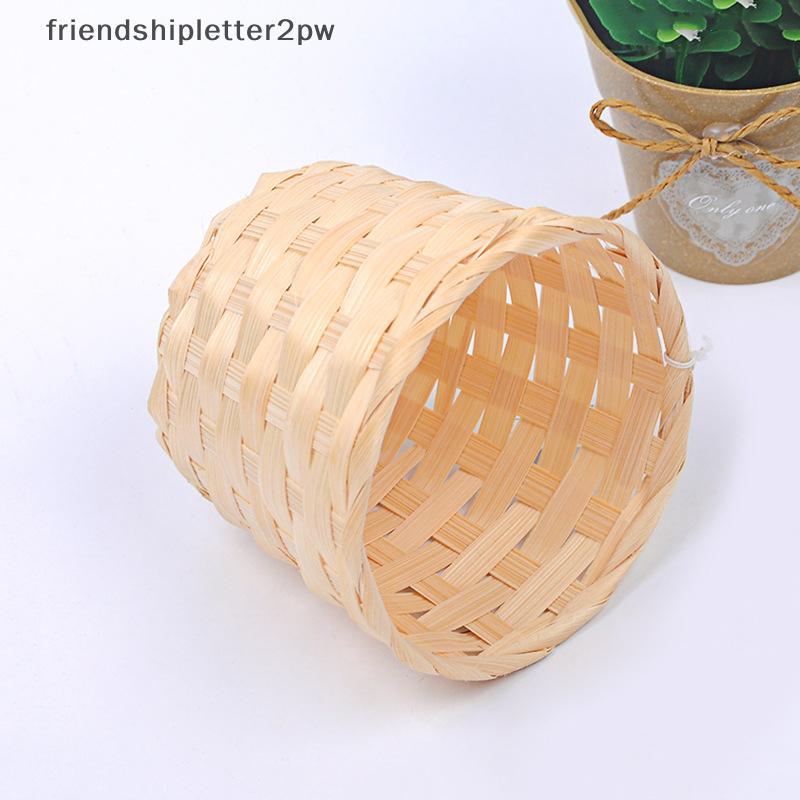 (แฟน) ใหม่ Handmade ไม้ไผ่หม้อ Wier ตะกร้าฟาง Patchwork Wier หวาย Seagrass Storage Organizer เนอสเซอ