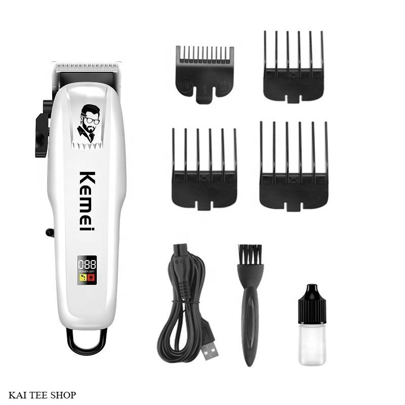 Kemei PG-809Aคนหล่อๆ ของแท้ 100% ปัตตาเลี่ยนไร้สาย อัจฉริยะ ชาร์จได้ เสียงเงียบ ปัตตาเลี่ยนตัด Kemei