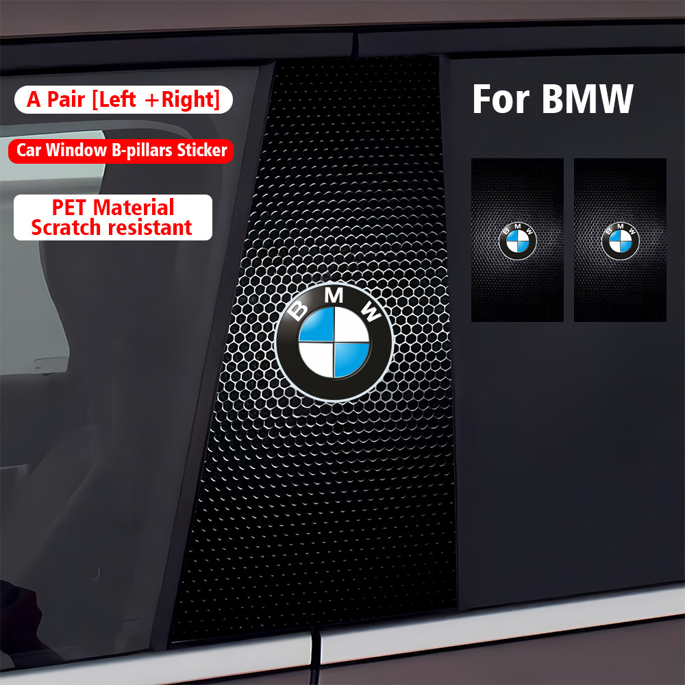 2PCS รถคอลัมน์กลางสติกเกอร์ B คอลัมน์ป้องกันฟิล์มกันน้ําสําหรับ BMW 1 3 5 7 Series F10 F30 E90 F20 X