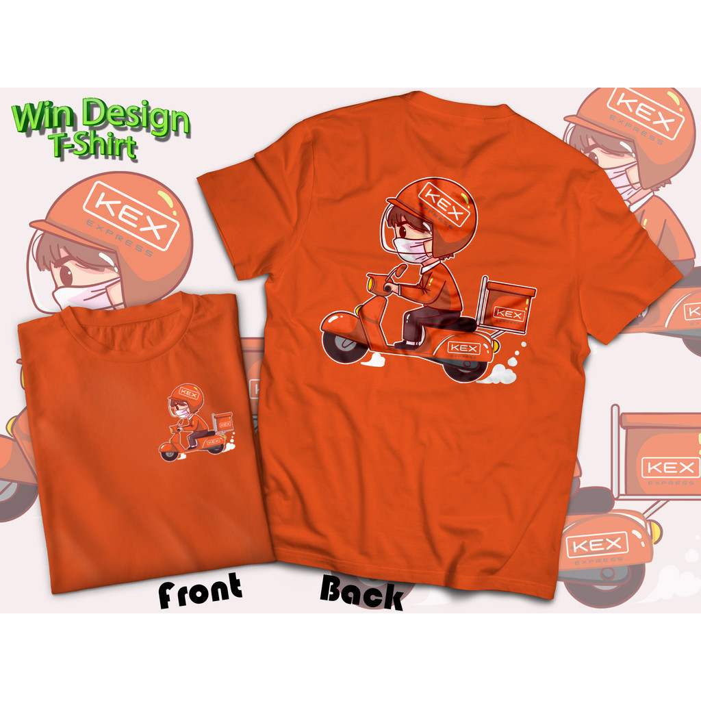 เสื้อยืด พิมพ์ลาย KEX Express Sublimation | Baju Courier KEX Express