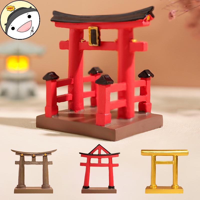 Lanf Miniature Torii Gate ญี่ปุ่น Shinto Temple Garden เอเชียสถาปัตยกรรมรุ่นบอนไซ Zen Garden เครื่อง