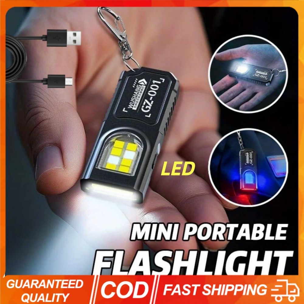 ชุด3ชิ้น พวงกุญแจไฟฉายแม่เหล็ก ชาร์จUSB กันน้ำ เหมาะสำหรับการเดินป่า ตั้งแคมป์ และตกปลา