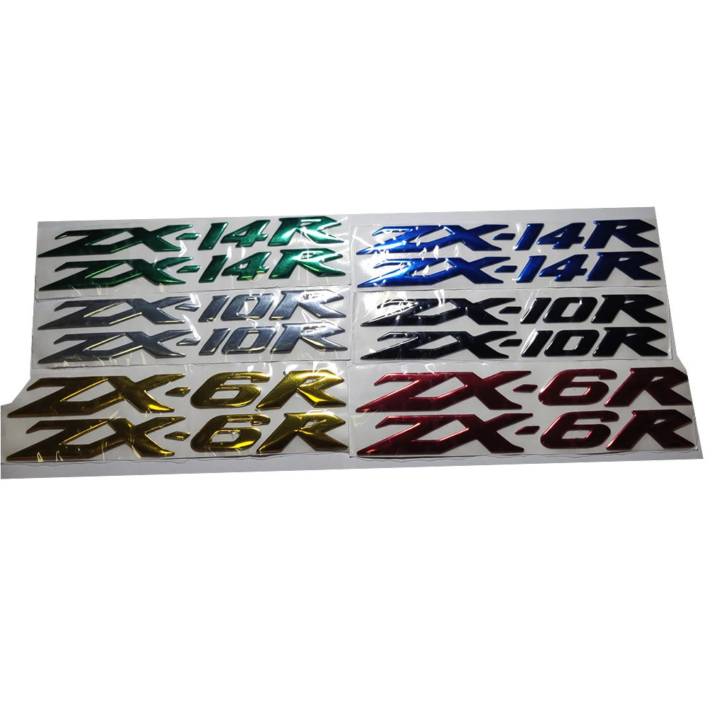 Motorcycle 3D Emblem Badge Decal Tank Wheel Sticker Soft Reflective Decals For Kawasaki ZX6R ZX10R Z
