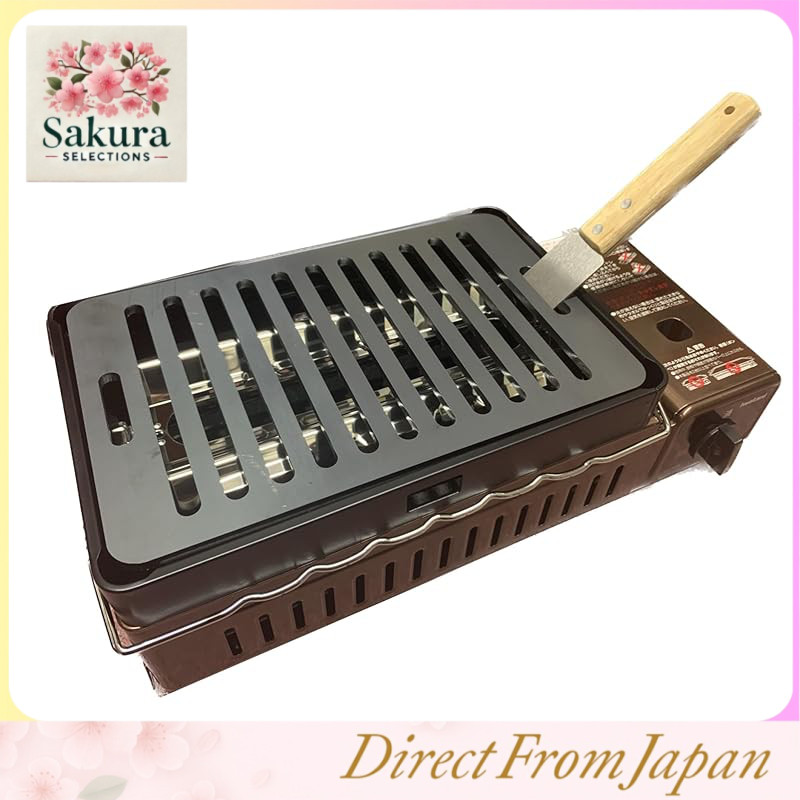 แผ่นเหล็กปิ้งย่างแบบร่อง สำหรับ Iwatani Aburiya เตาย่างบาร์บีคิว แผ่นเหล็กดำ สำหรับปิ้งย่างบนโต๊ะและ