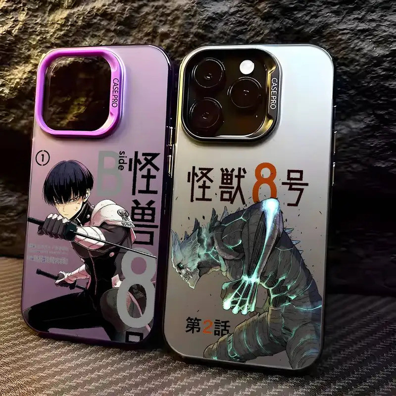 อะนิเมะ Kaiju No 8 เคสโทรศัพท์สําหรับ iPhone 17 16 15 14 13 12 Pro Max Plus สีสันไล่โทนสี Soft TPU ฝ