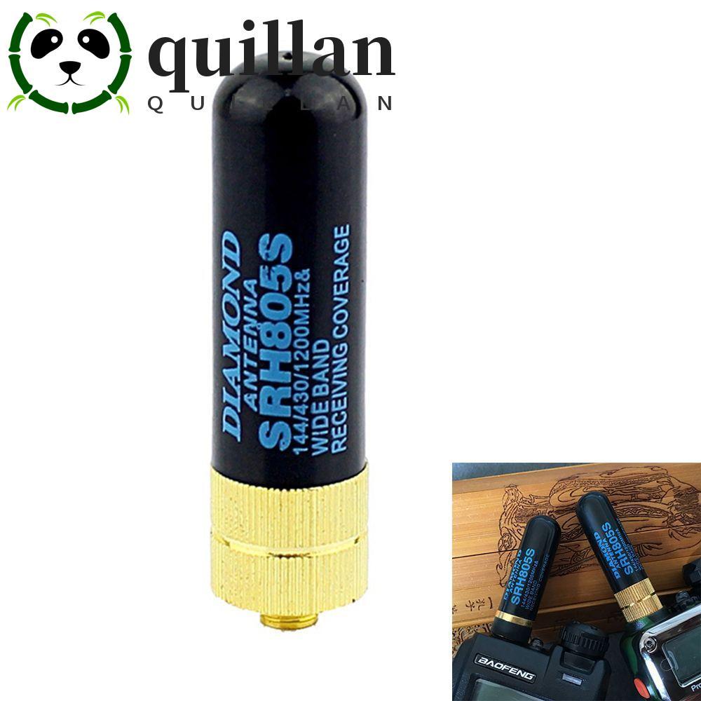 QUILLAN เสาอากาศ 5 ซม.Walkie TG-UV2 SMA-F UV-5R Baofeng BF-888S วิทยุ Dual Band