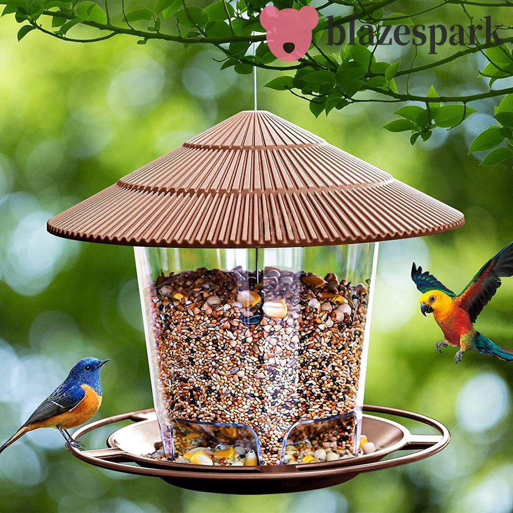 BLAZESPARK Bird Feeder Gazebo แขวนสําหรับสัตว์เลี้ยงบินสัตว์สวนกลางแจ้งเครื่องมือให้อาหาร