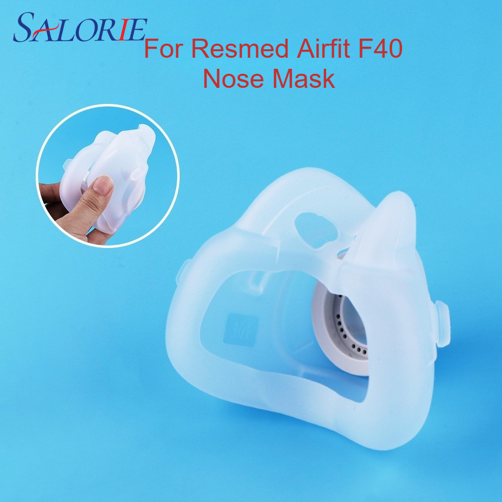 หน้ากากเบาะจมูก Salorie สําหรับ ResMed Airfit F40 เบาะเปลี่ยนซิลิโคนเข้ากันได้กับ AirFit F40 หน้ากาก
