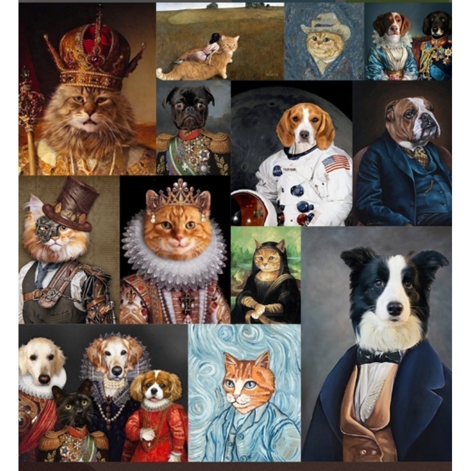 ดาดา z01ภาพถ่ายที่กําหนดเอง狗狗宠物油字 油猫咪头装饰数创意家用本宠物本宠物室内ที่กําหนดเอง z01