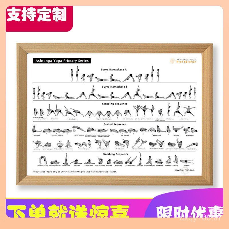 Wall Type Yoga Sketch Picture Tanga Sequence Yoga Pavilion อินเดีย As YOGA Wall Painting ภาพวาดตกแต่