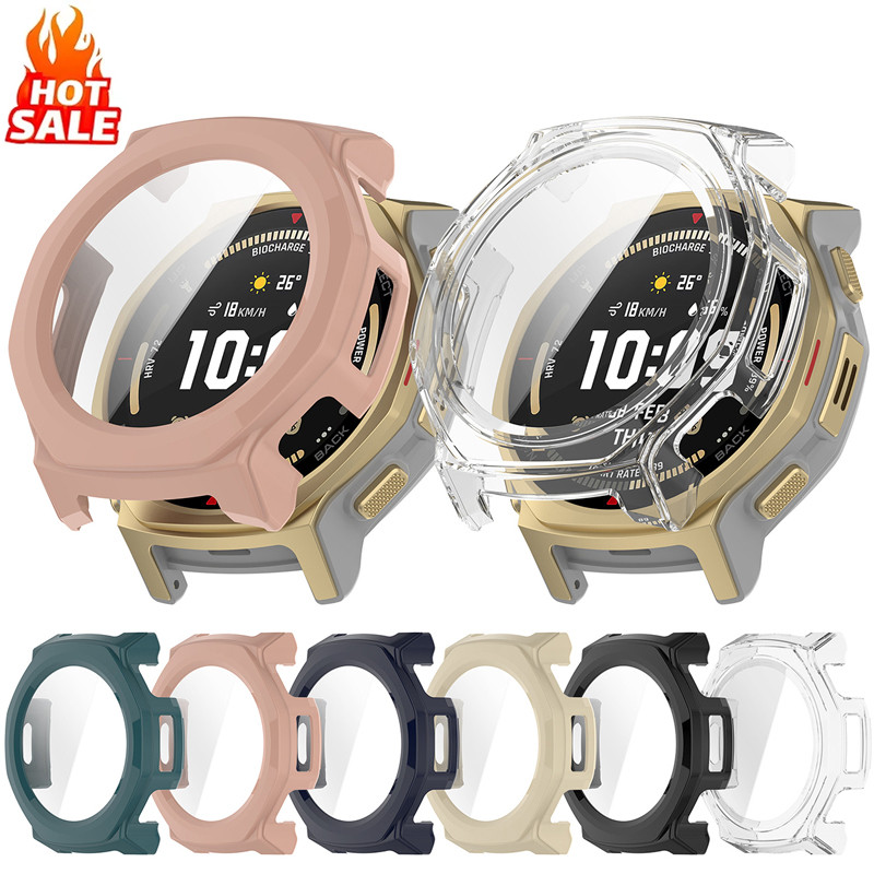 Hard PC Full Case ใช้งานร่วมกับสําหรับ Amazfit T-rex 3 Pro 44 มม.พร้อมป้องกันหน้าจอฟิล์มกันกระแทกกันชน Protector