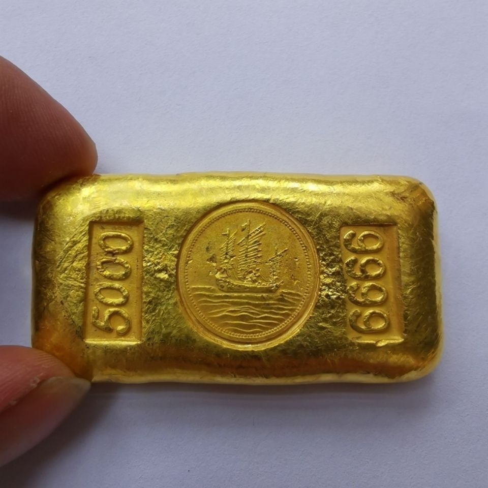 Republic of China Gold Ingot Alloy Solid Gold Bar Collection 9999 Smooth Sailing Gold Ingot 12-30 */