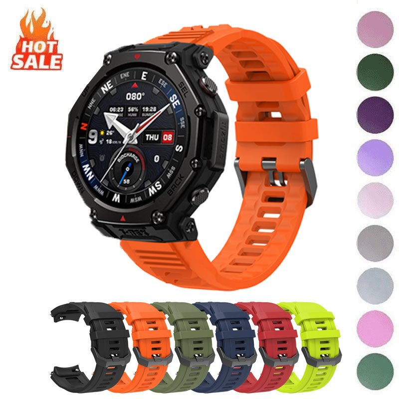 เคสซิลิโคน + สําหรับ Huami Amazfit T-REX 3 Pro สายนาฬิกาสร้อยข้อมือสําหรับ Amazfit T-rex3 Pro ฝาครอบ