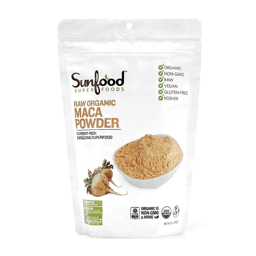 Sunfood Superfoods ผงราก Maca ออร์แกนิก | 8 ออนซ์