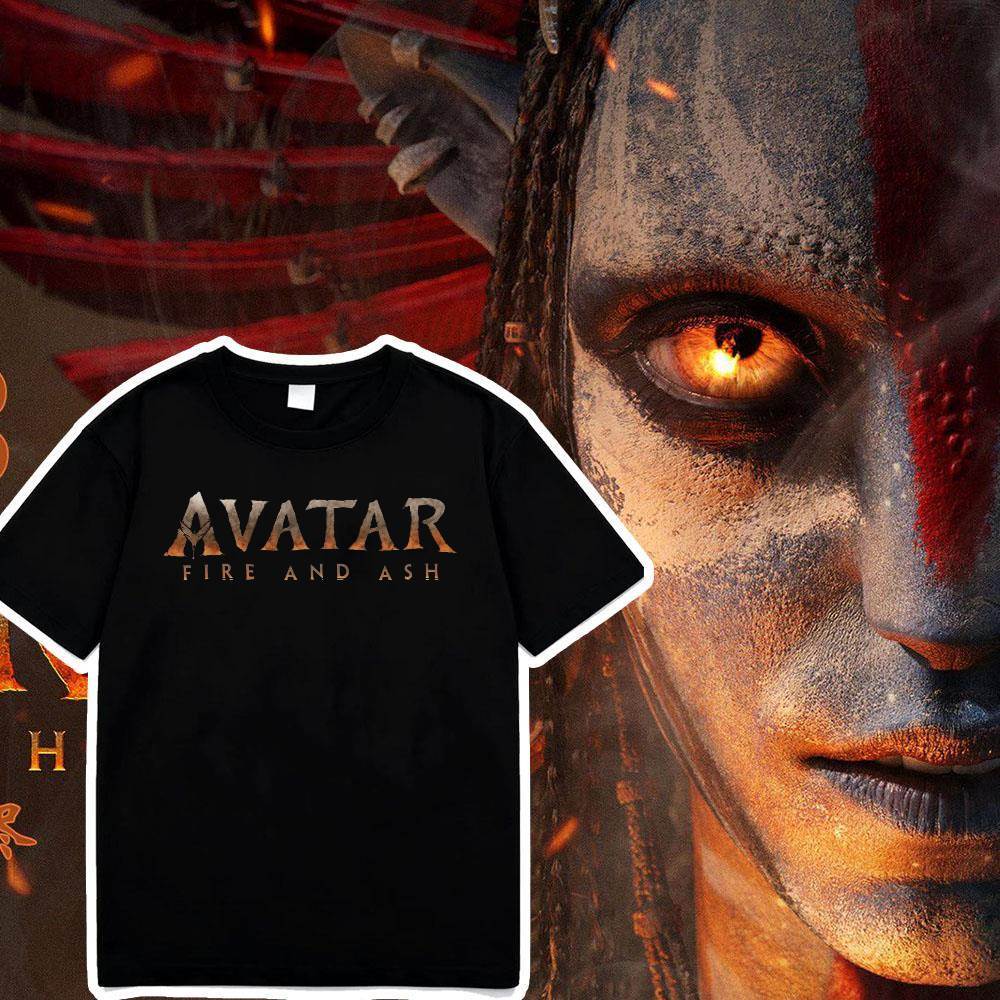 เสื้อยืดคอกลม Unisex พิมพ์โลโก้ Avatar 3 Fire and Ash
