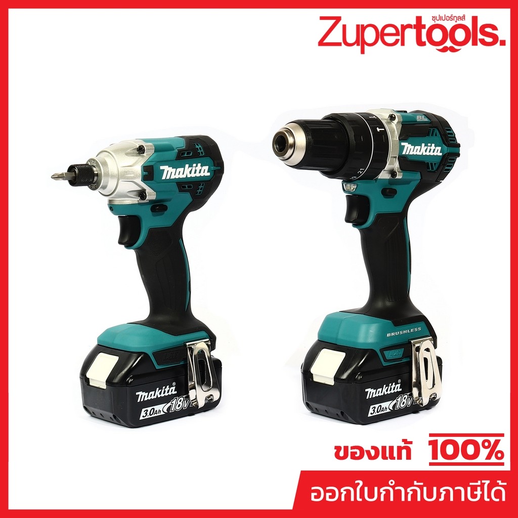 MAKITA DLX2417J ชุด Combo Kit 18V ในชุดประกอบด้วย + DTD156Z รวมแบตเตอรี่-แท่นชาร์จ และ MAKPAK (มากีต