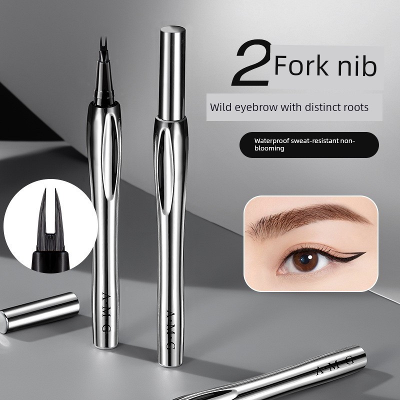 คิ้ว สอเขียนคิ้ว AMG ดินสอเขียนคิ้ว Two-Prong กันน้ํา กันเหงื่อ ไม่เป็นคราบ คิ้วธรรมชาติติดทนนาน One