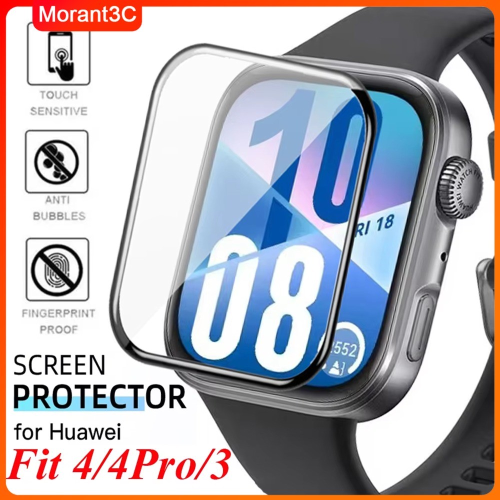 ป้องกันหน้าจอสําหรับ Huawei Watch Fit 5/4 4Pro 3 3D ฝาครอบโค้งสําหรับ Huawei Fit4 Pro Fit3 Ultra-HD Full Coverage ฟิล์มป้องกัน