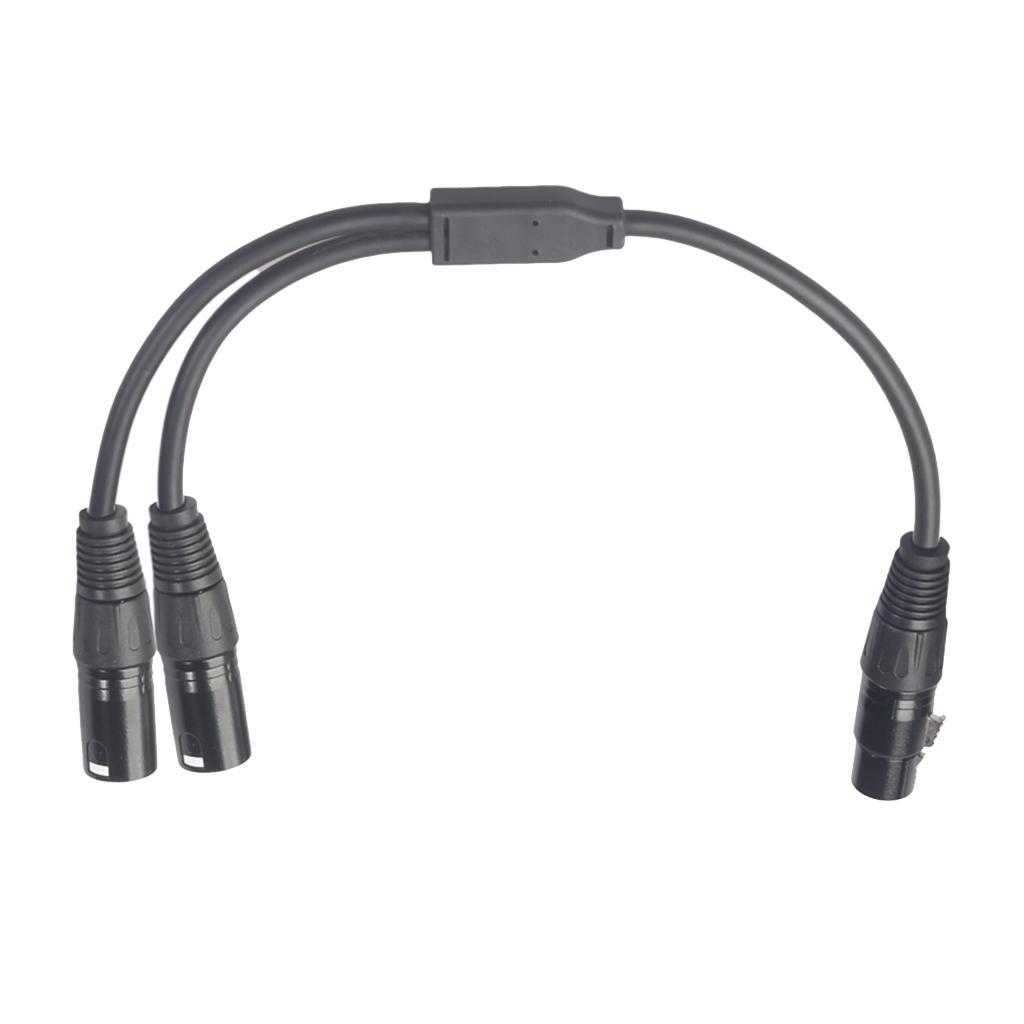 [arutoxalc] 3-Pin XLR Female Jack to Dual 2 Male Plug Mic Cable Adaptor 30cm 12inch