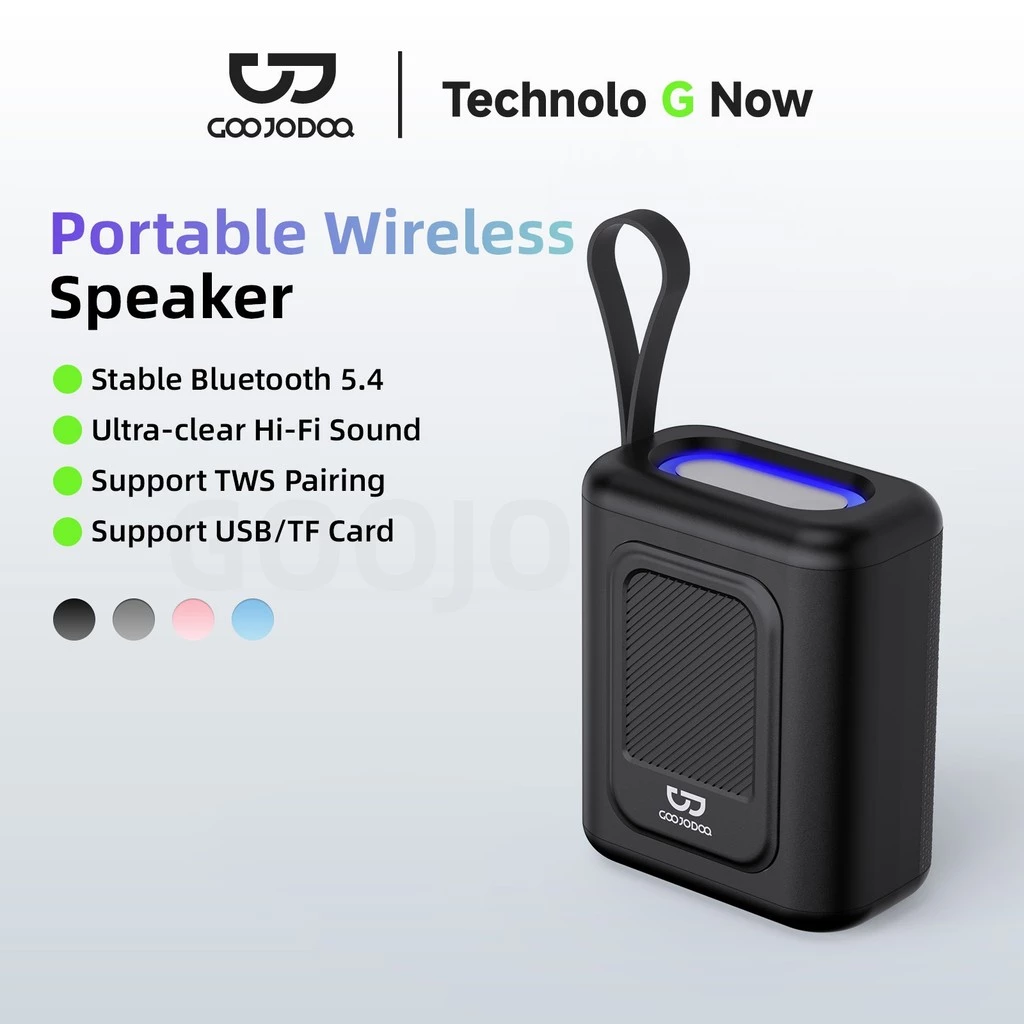 GOOJODOQ ผ้าลําโพงบลูทูธ RGB แสงคุณภาพสูง Hi Fi คุณภาพเสียงรองรับ TF/USB Playback