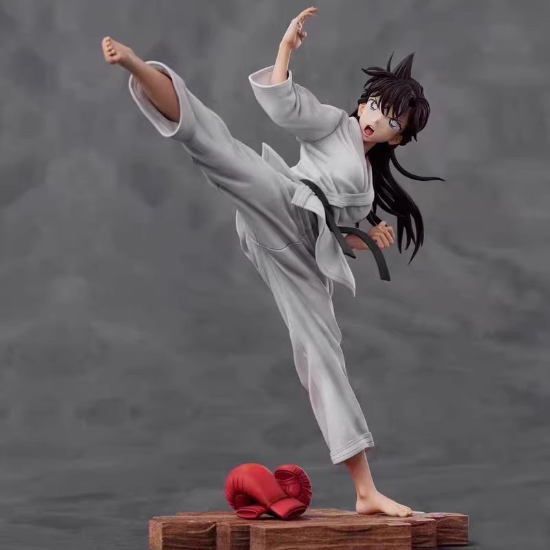 [DW] Detective Conan Ran Mouri Karate Champion Kicking Pose Figure, Anime Girl Boxed Collectible
