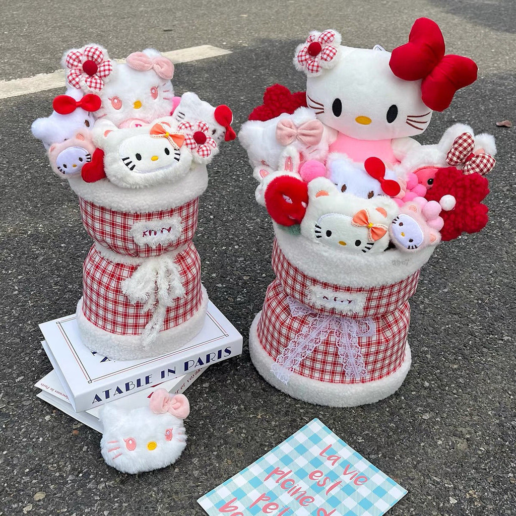 ตุ๊กตาช่อดอกไม้ Sanrio น่ารัก Hello Kitty ตุ๊กตาช่อดอกไม้ซานริโอ้ ช่อดอกไม้ ของขวัญปีใหม่ วาเลนไทน์ รับปริญญา - รูปที่ 2