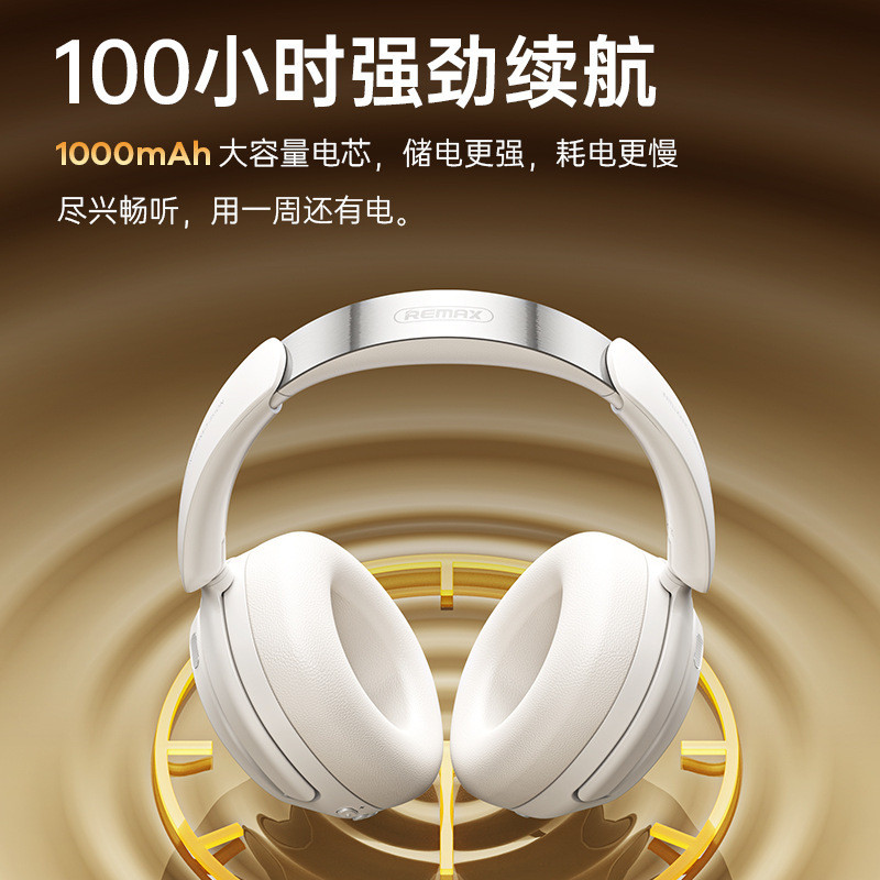 R REMAX REMAX ชุดหูฟังตัดเสียงรบกวนแบบแอคทีฟ ชุดหูฟังเพลงไร้สาย ชุดหูฟังเพลง Bluetooth หูฟังไฮไฟ