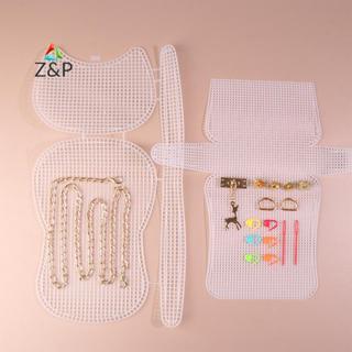 Z&P ตาข่ายพลาสติก ชุดตาราง อุปกรณ์ช่วยทำกระเป๋า พร้อมฝาค…