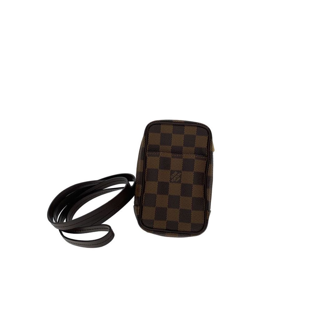 LOUIS VUITTON Pouch Etui Okapi GM_Damier Ebene PVC Brown Direct from Japan Secondhand