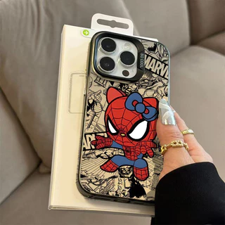 For iPhone เคสไอโฟน ผู้หญิง เวอร์ชั่น Spiderman สองสาม 13 14 11 Pro 16 Pro Max 15 14 PRO 11 MAX X XS MAX XR 7/8PLU