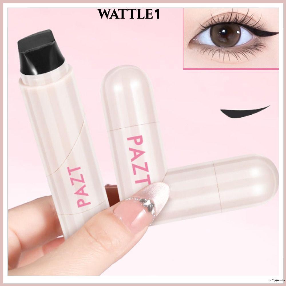 WATTLE Eyeliner Stamp, Long Lasting Black Color Eye Liner Stamp, Quick Dry Portable Waterproof Eyeli