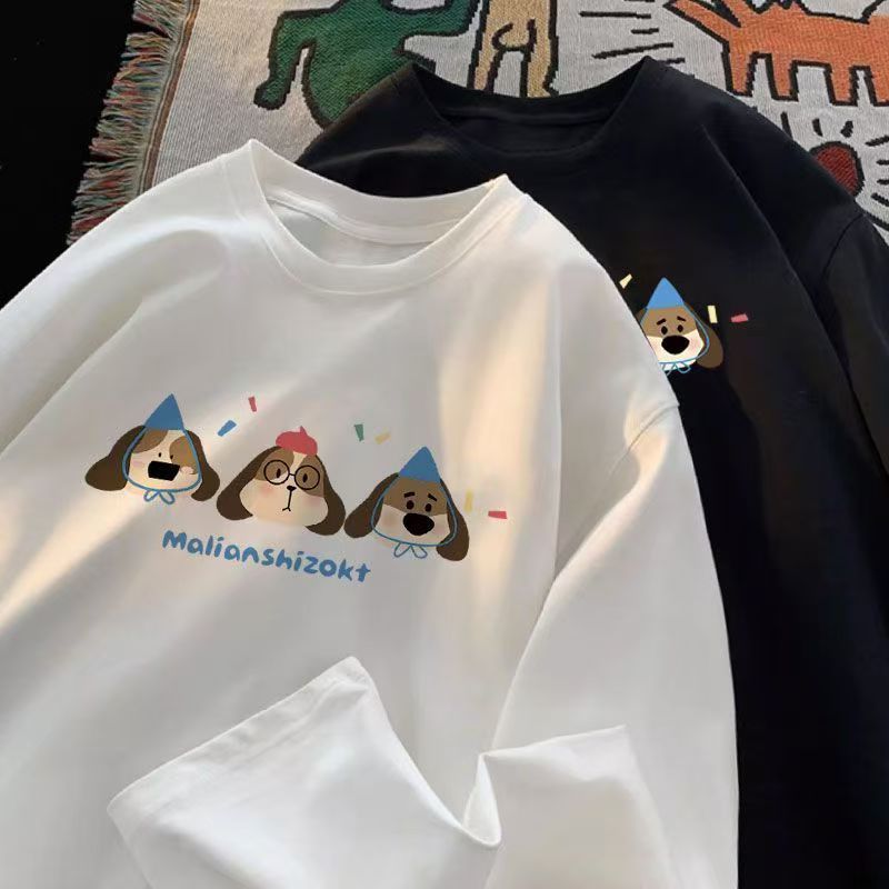 COD 2026 ผู้ชายผู้หญิงอินเทรนด์เสื้อยืดแขนยาว 2025 Hot-ขาย Tops Street Wear Bottoming เสื้อสนุกพิมพ์