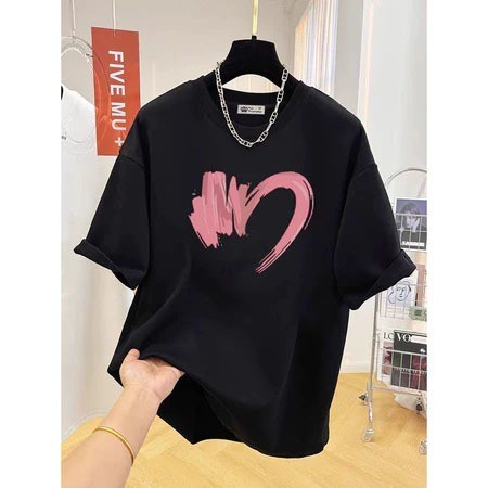 COD180G 100% CottonSI ยี่ห้อใหม่เสื้อยืดแขนสั้น Unisex พิมพ์ผู้หญิงผู้ชายผู้หญิง Baggy คอรอบหลวม Top