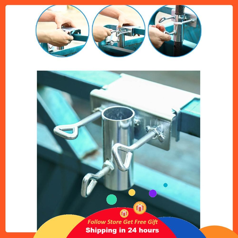 Supergoodsales Supergoodsales aqxreight ร่มดวงอาทิตย์คลิปยึดเหล็ก Parasol Fixing Clamp สำหรับราวระเบ