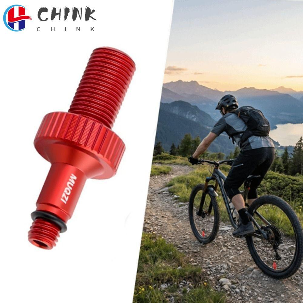 อะแดปเตอร์วาล์วลม CHINK สีแดง อลูมิเนียมน้ำหนักเบาทะแวงยาง สำหรับ Rckshox Monoarch/XMM/Marzocchi จักรยานภูเขา