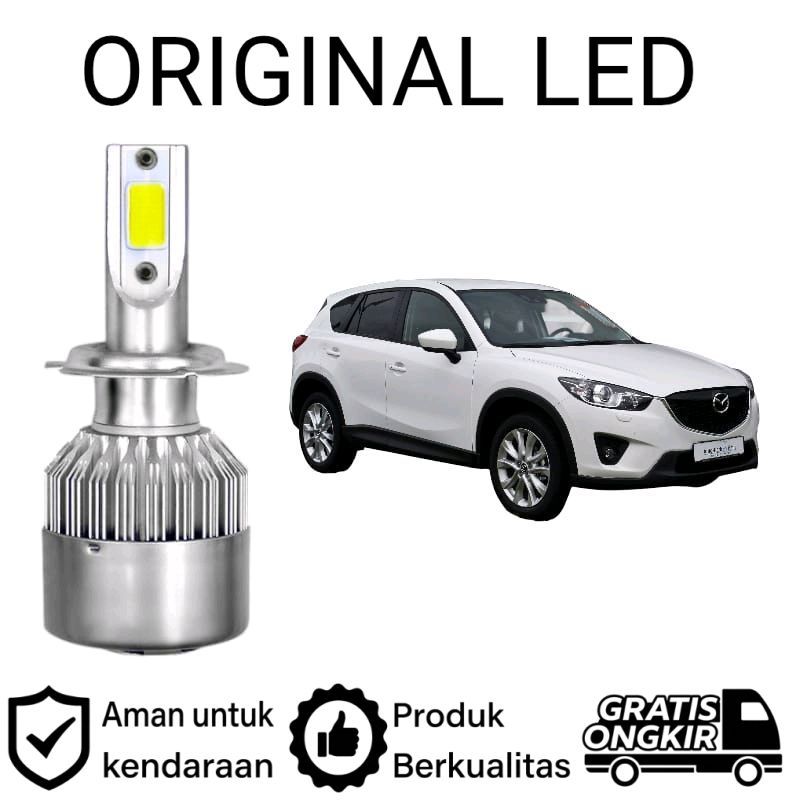AM 2 ชิ้น HB3 COB LED ไฟหน้าระยะไกลสําหรับรถยนต์ MAZDA CX-5