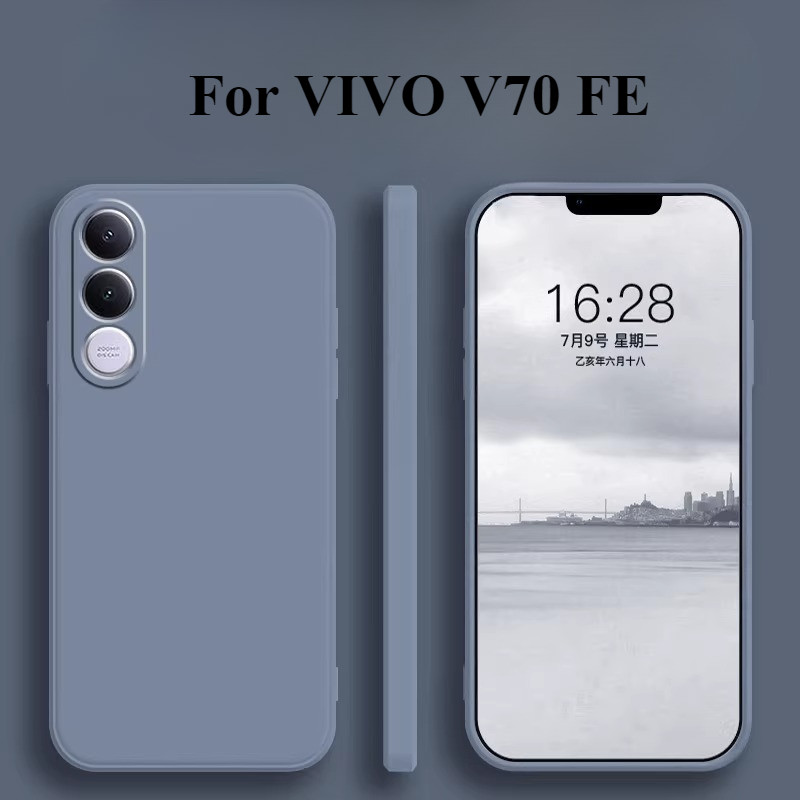 สําหรับ VIVO V70 FE นุ่มกันกระแทกซิลิโคนเหลวเคสโทรศัพท์สําหรับ VIVO V70FE เลนส์ป้องกันปกหลังกันชน