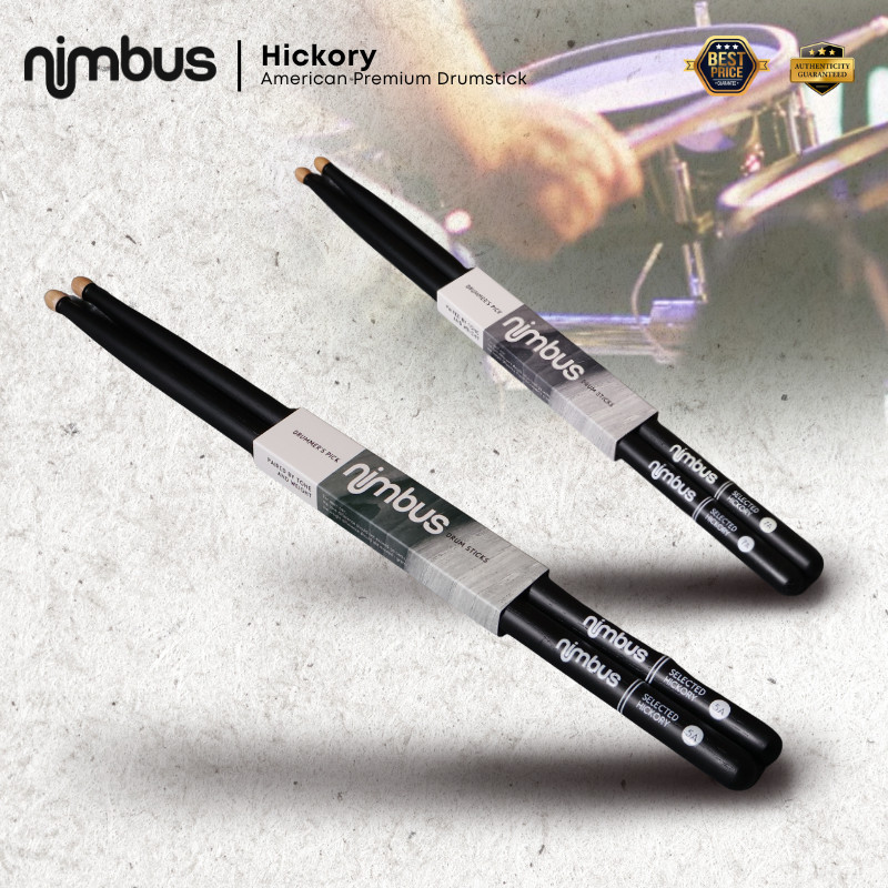 Nimbus Coloured Drumsticks Premium Hickory 5A / 5B / 7A - สีดํา
