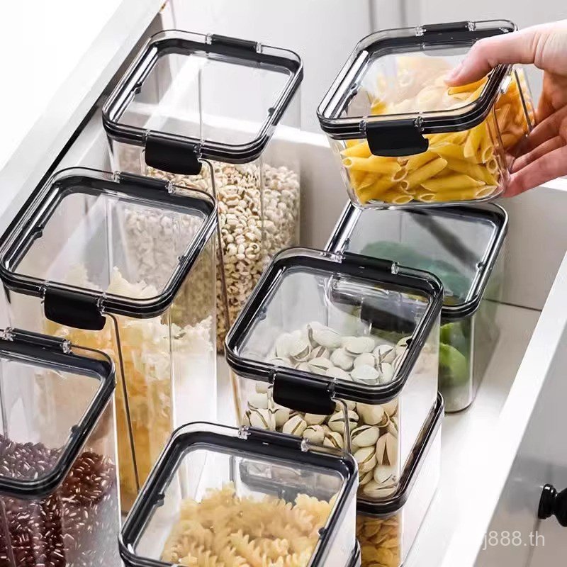 Storage Jar Kitchen Sealed Transparent Grain Storage Jar Household Stackable Snack, Dried Fruit, Spi