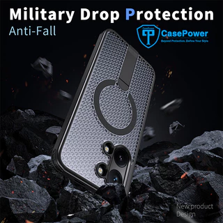 CasePower เคสแม่เหล็กสําหรับ Xiaomi POCO X8 Pro Max X7 Pro F8 Ultra F7 F8 Pro เคสโทรศัพท์วงเล็บมัลติฟังก์ชั่น Hollow การกระจายความร้อนกลางแจ้ง Anti Fall ฝาหลัง