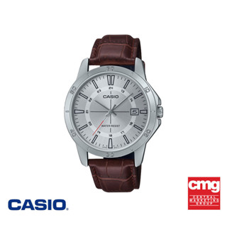 CASIO นาฬิกาข้อมือ CASIO รุ่น MTP-V004L-7CUDF สายหนัง สีน้ำต…