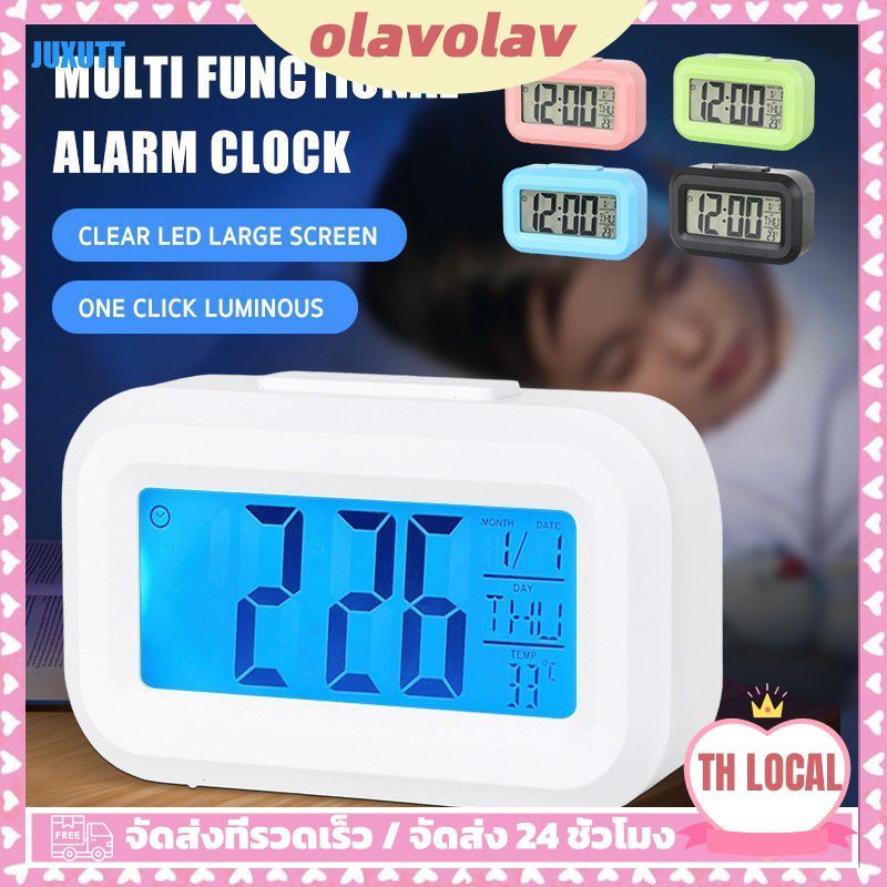 Alarm Clock Silent Backlit nap alarm clock Number Dual Bell Loud Alarm Clock Bedside Night Light For